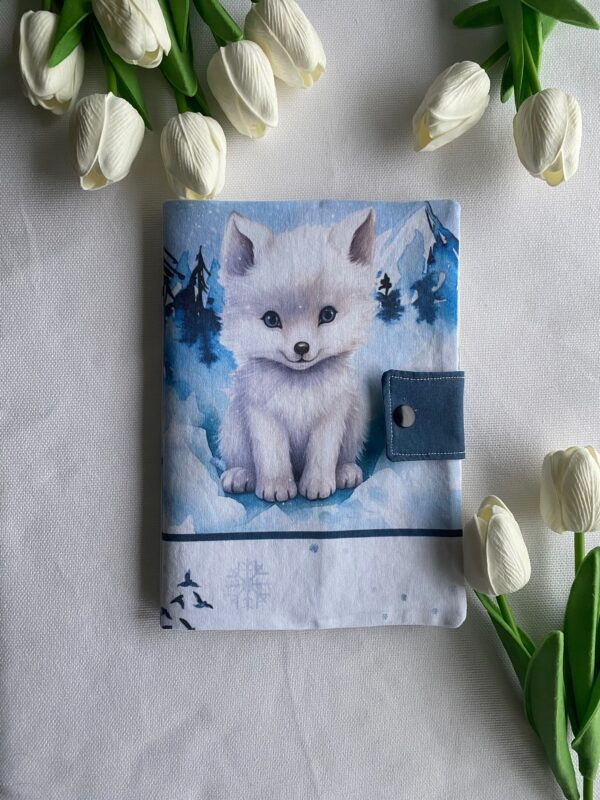 Protège carnet de santé loup bleu