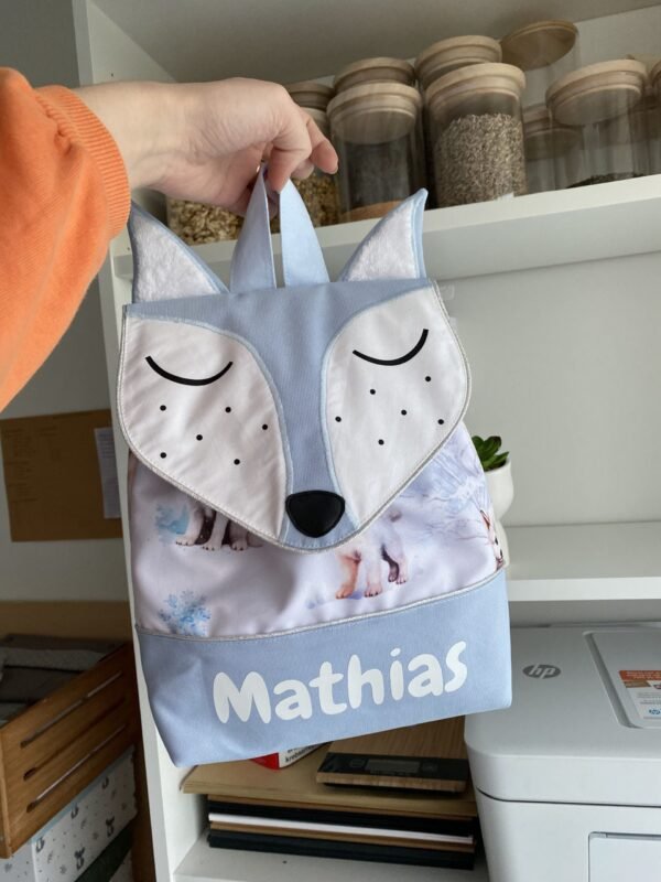 Sac à dos petit loup avec personnalisation de prénom