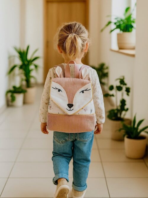 Sac à dos petit renard école maternelle petite fille