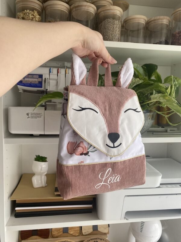 Sac à dos petit renard avec personnalisation