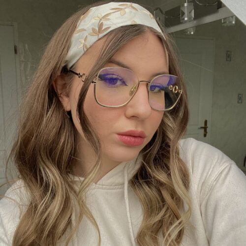 Bandeau pour cheveux blanc et doré