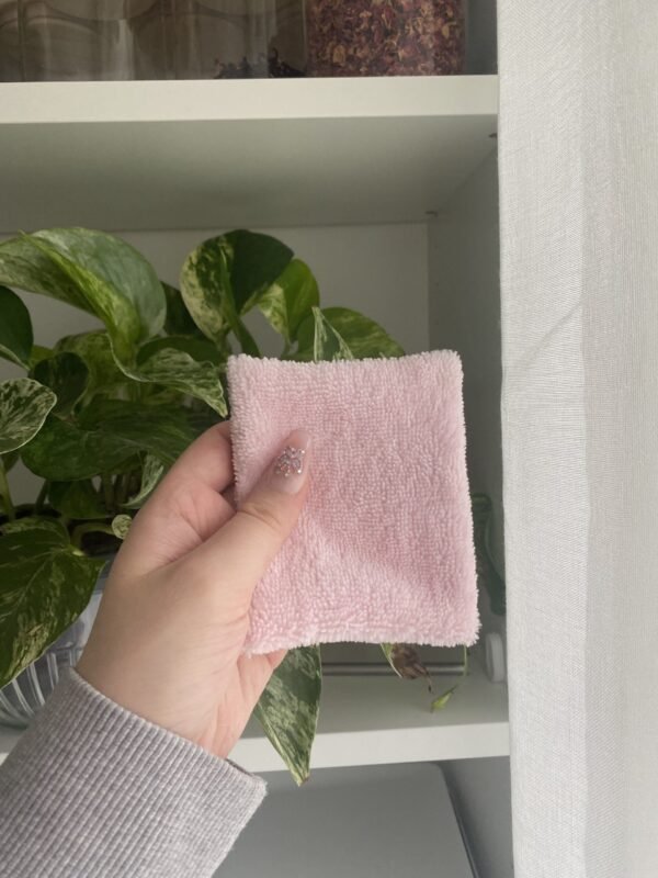 Coton lavables double face bambou rose