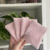 Cotons lavables double face bambou rose