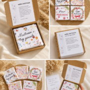 lot de 4 cotons lavables pour maitresse d'école style fleuri