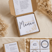 lot de cotons lavables personnalisés pour offrir à sa maman
